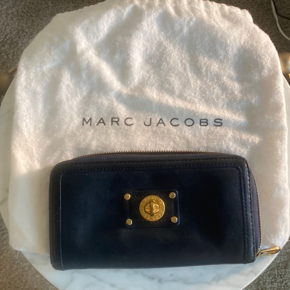 Marc By Marc Jacobs Navy Blue Wallet with Dust Cover